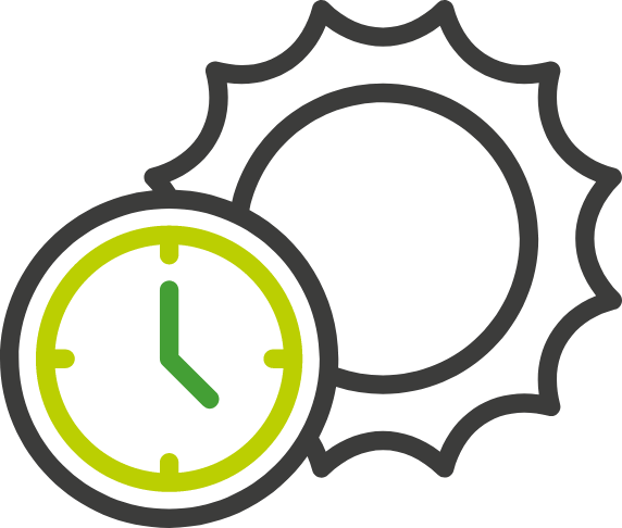 Qualis - Icone Soleil et Horloge