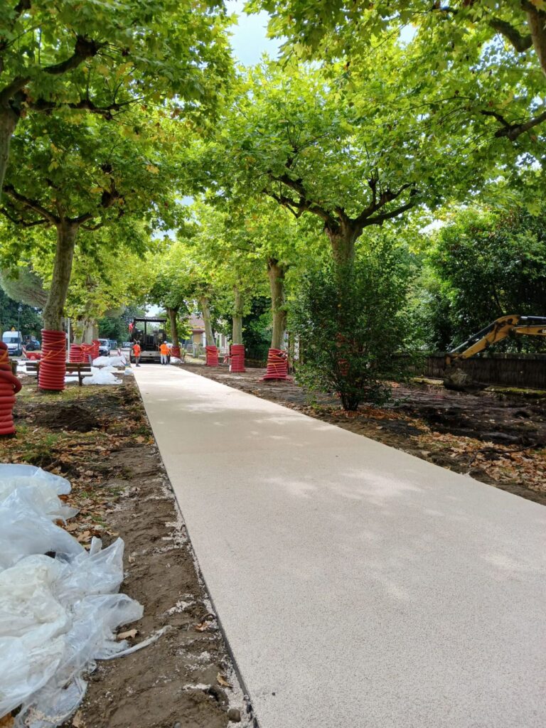 Mise en œuvre au finisseur